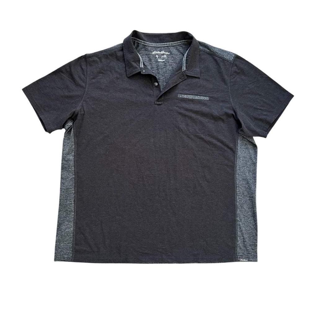 Eddie Bauer Adventurer Short-Sleeve Polo Grey FreeDry Shirt Men's Size 2XL